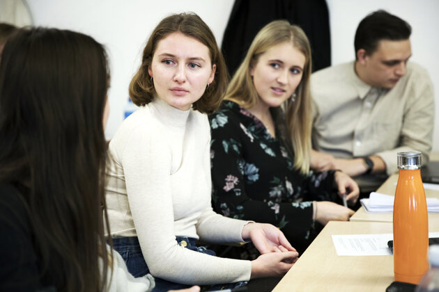 Students talking