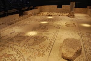 The antique synagogue in Sepphoris, Israel. 