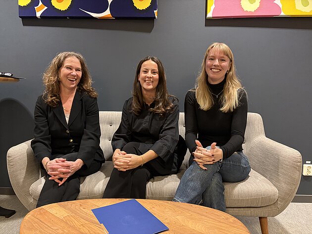 Linnéa Busk, Isabel Jonsson och Joanna Viltart