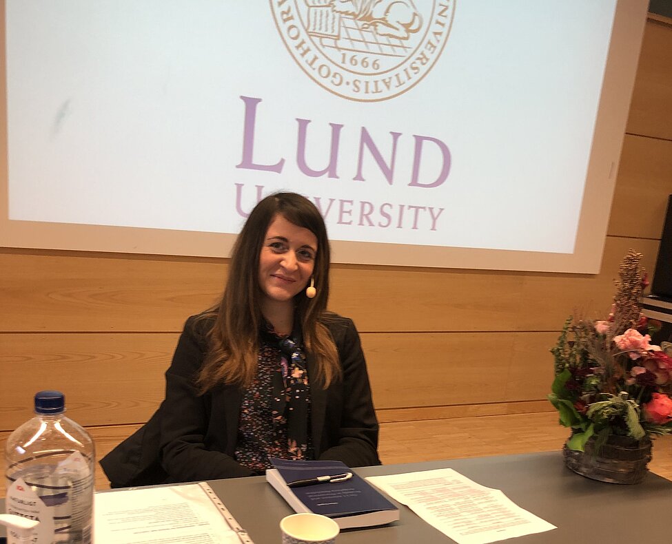 Chiara Gargiulo at her defence 